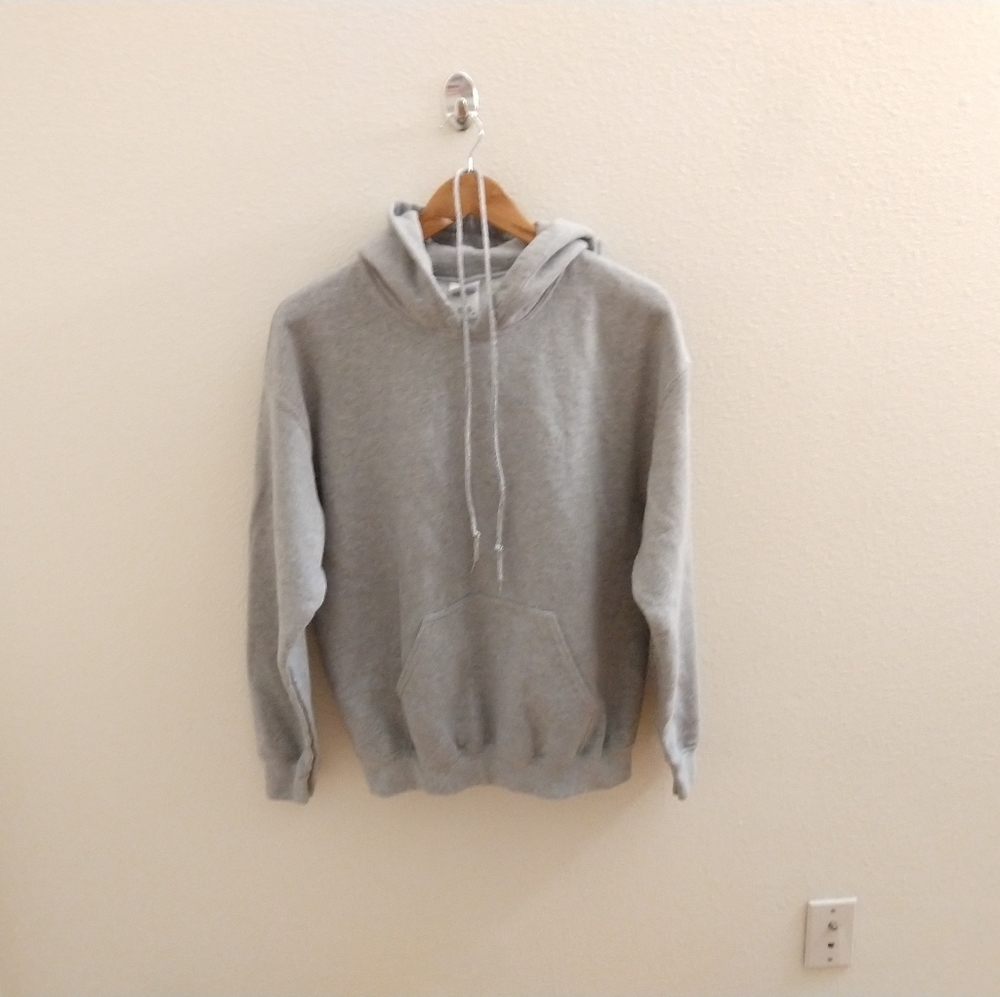 Men's Fleece Hooded Sweatshirt, Medium, Gray